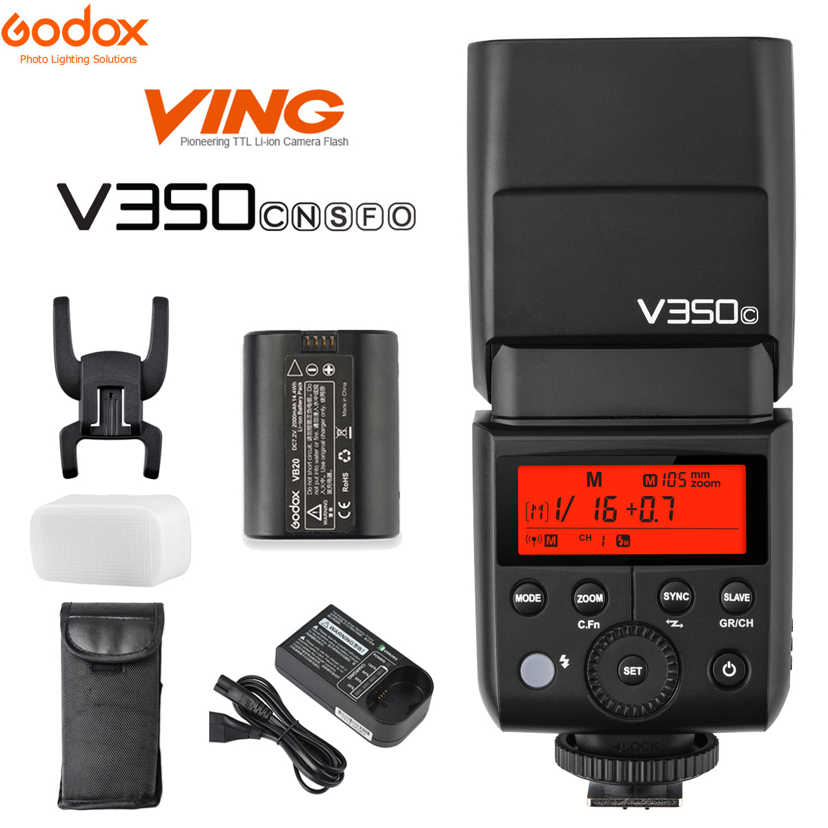 Godox V350C V350N V350S V350F V350O TTL HSS Camera Speedlite Flash Built-in Lithium Battery for Canon Nikon Sony Fuji Olympus