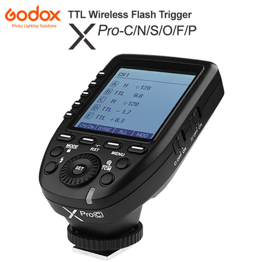 Godox Xpro-C Xpro-N Xpro-S Xpro-F Xpro-O Xpro-P 2.4G TTL Wireless Trigger Transmitter for Canon Nikon Sony Fuji Olympus Pentax