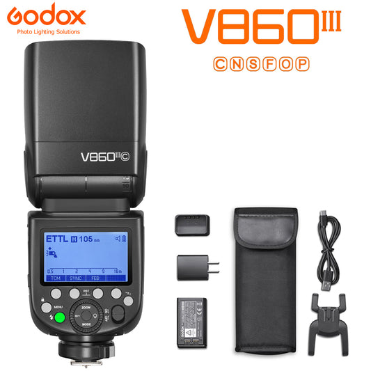 Godox V860III V860IIIC V860IIIN 860III Speedlite Camera Flash TTL HSS Flash for Canon Sony Nikon Fuji Olympus Pentax Camera