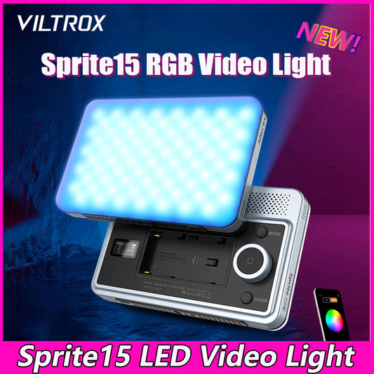 VILTROX Sprite15 18W LED Video Light Panel Bi-Color Camera Lighting Soft with Battery Dimmable Photo Light for DSLR YouTube