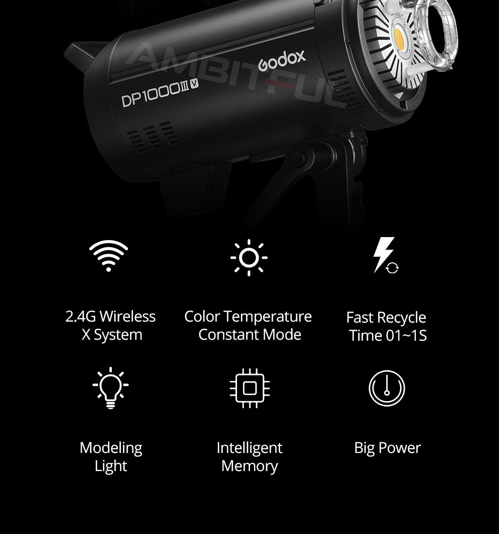 Godox DP400IIIV Built-in 2.4G Wireless X System Studio Strobe Flash Light for Photography Light