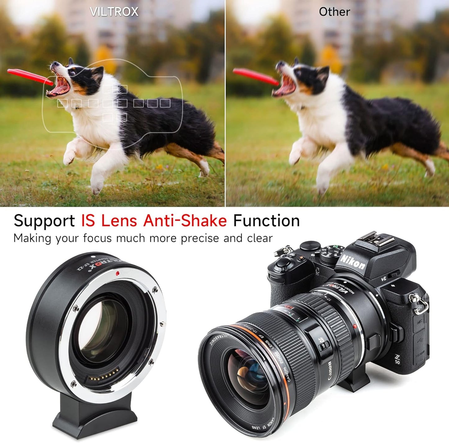 Viltrox EF-Z2 Autofocus Speed Booster Adapter Compatible With Canon EF Lens to Nikon Z Camera Z5/Z50/Z6/Z6II/Z7/Z7II/Z8/Z9/Zfc