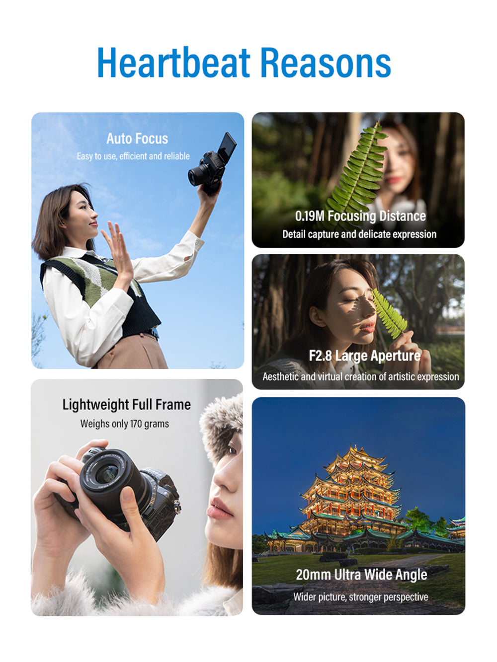 VILTROX 20mm F2.8 Camera Lens Full Frame Ultra Wide Angle Auto Focus VLOG Lens For Sony E A7C A6400 EV-Z10 Nikon Z Camera Z30 Z6