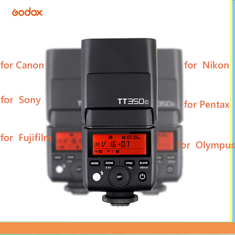 Godox TT350 TTL Camera Flash 1/8000s High-speed 2.4G Wireless X System Flash Speedlite Photography Light Lamp Camera Lamp Flash