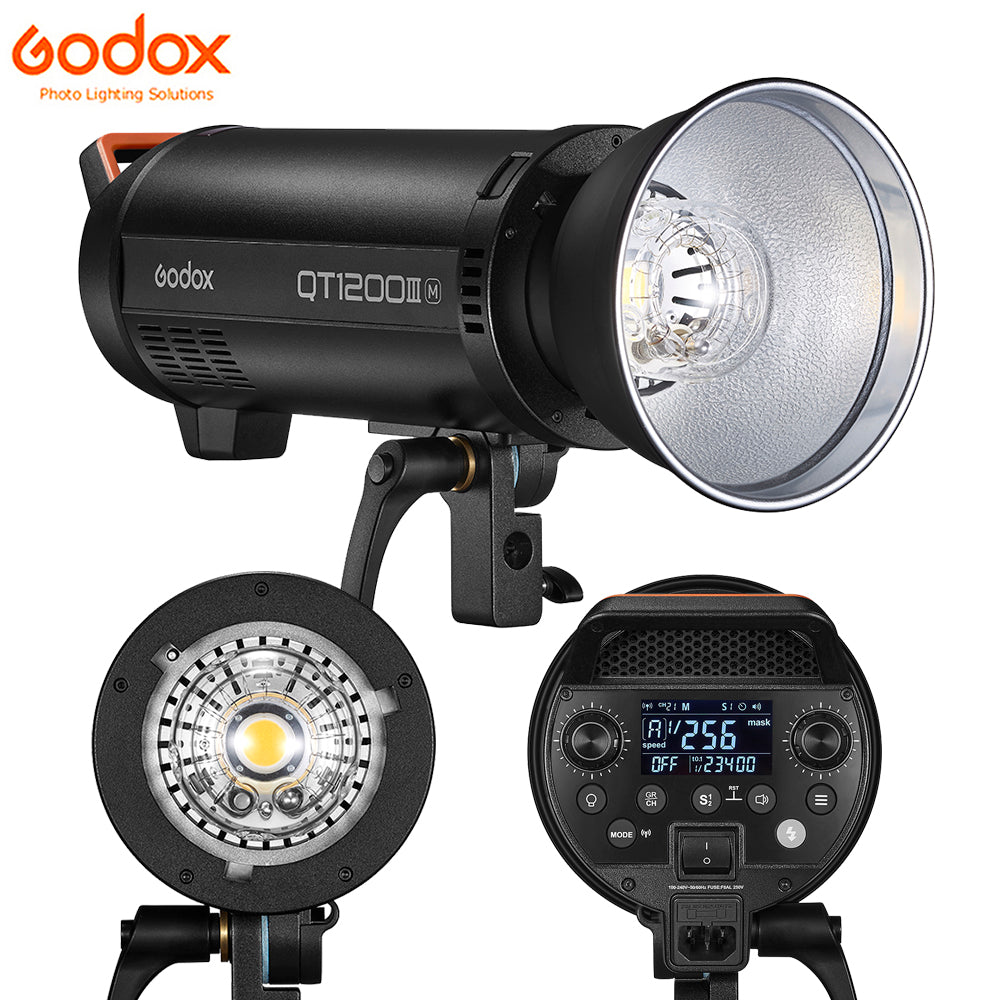 Godox Quicker QT600III M Pro 600WS + 40W LED Modeling Bulb HSS 1/8000s GN76 2.4G Wireless Photo Studio Flash Light Strobe