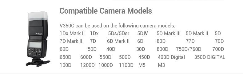 Godox V350C V350N V350S V350F V350O TTL HSS Camera Speedlite Flash Built-in Lithium Battery for Canon Nikon Sony Fuji Olympus