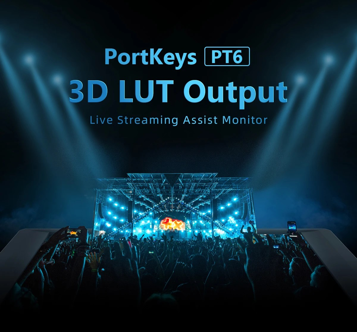 Portkeys-Monitor de transmisión en vivo PT6, pantalla táctil de 5,2 pulgadas, 3D LUT, 600nit, 1080P, 4K-HDMI, pantalla de campo,