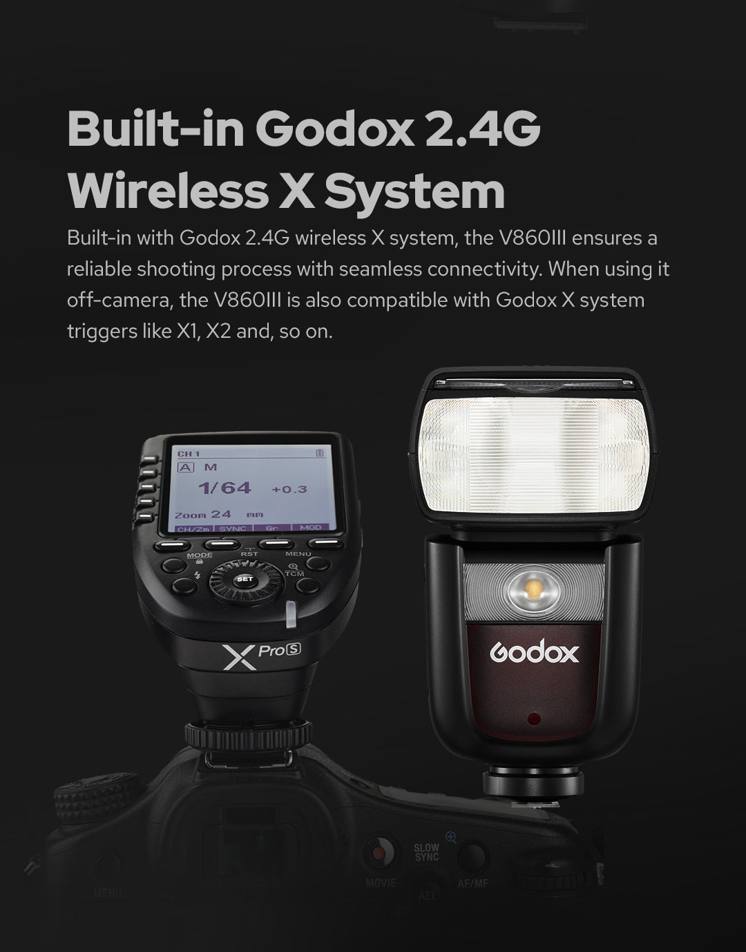 Godox V860III V860IIIC V860IIIN 860III Speedlite Camera Flash TTL HSS Flash for Canon Sony Nikon Fuji Olympus Pentax Camera