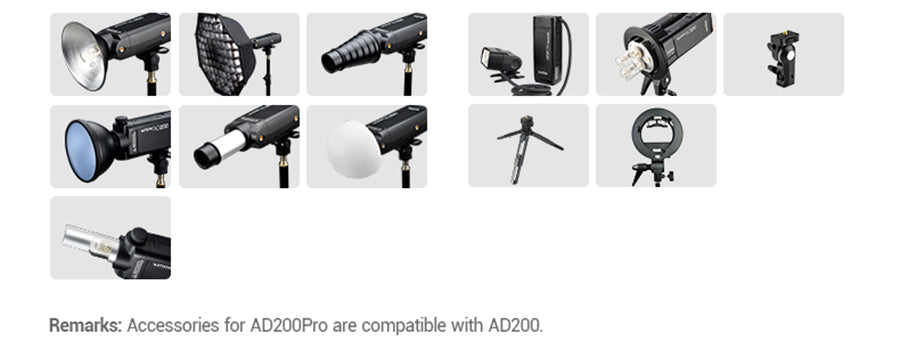 Godox AD200Pro Outdoor Flash Light 200Ws TTL 2.4G 1/8000 HSS 0.01-1.8s Recycling 2900mAh Battery with Xpro Trigger