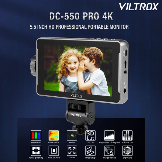 VILTROX DC-550 Ultra Clear Display 5.5 Inch Profissional Camera Studio 4K 30Hz HDM Monitor Touch Screen 3D LUT Director Monitor