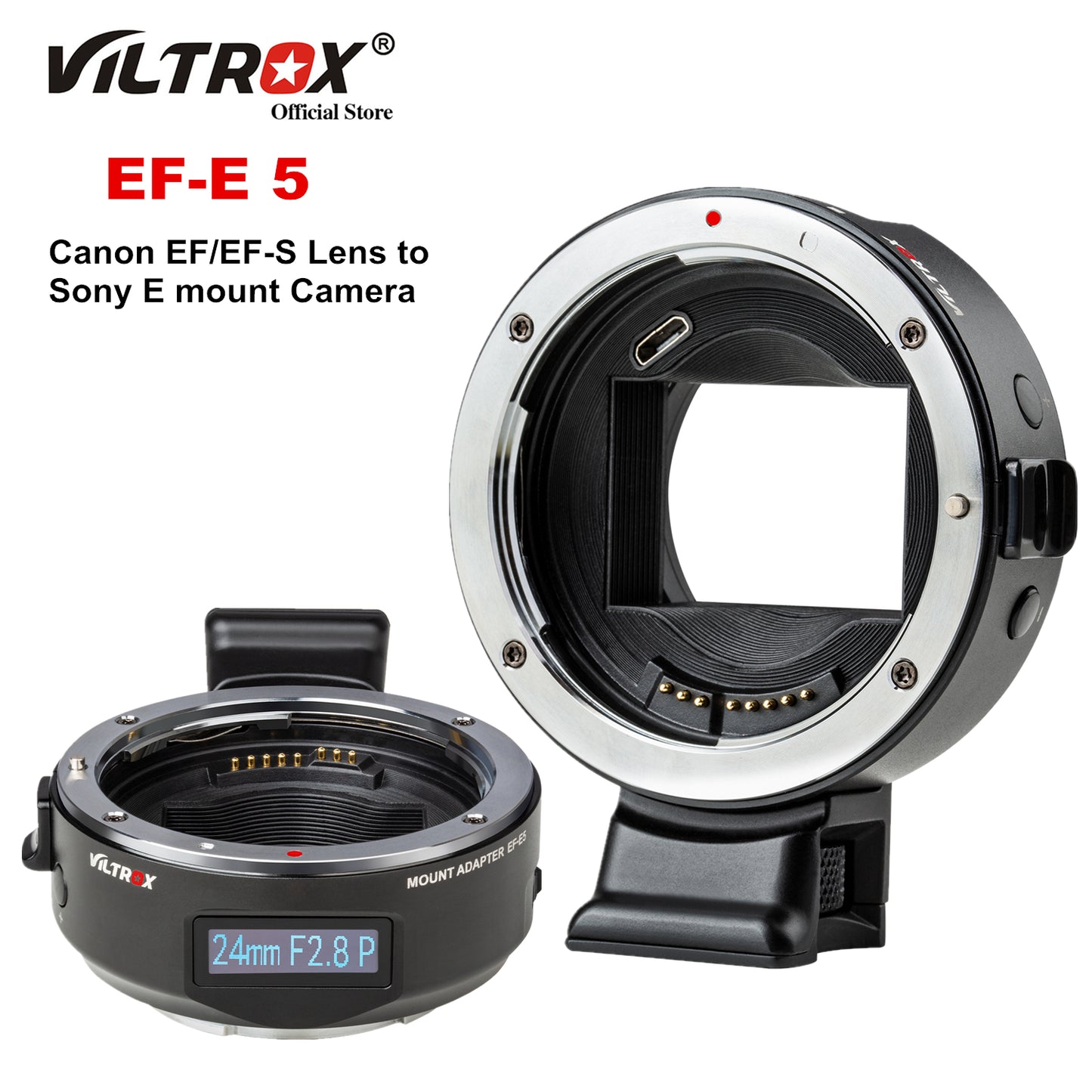 Viltrox EF-E5 Sony E Lens Adapter Auto Focus Full Frame 0.71x Speed Booster for Canon EF Lens to A1 A7C A7R IV A7iii A6400 A6600