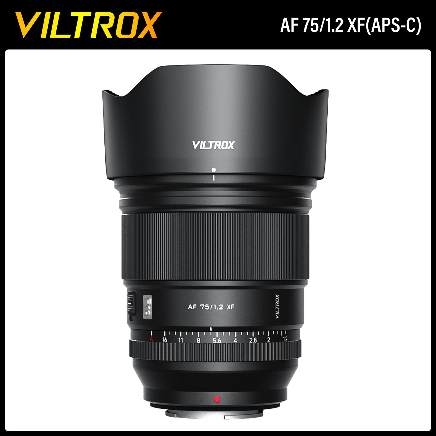 VILTROX 75mm F1.2 Lens Auto Focus Large Aperture Portrait APS-C for Sony E Nikon Z Fuji X Fujifilm Sony Nikon Mount Camera Lens